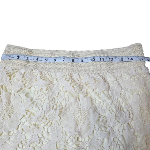 Nathalie B New York Skirt Cream Floral Lace Above Knee Party Elegant Size 1X NWT - Picture 5 of 5